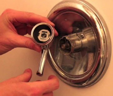 Moen shower handle broke water running