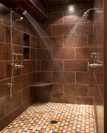 Two shower heads on opposite walls DIY