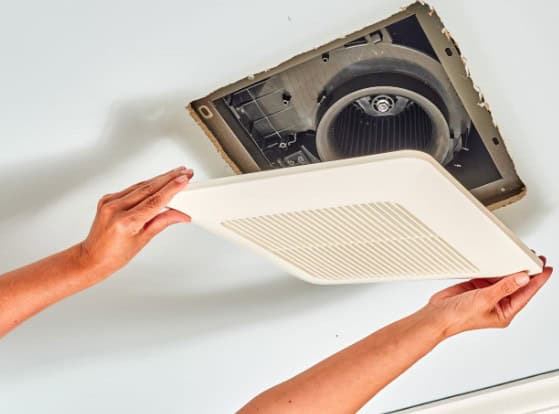 Dryer vent duct for bathroom fan