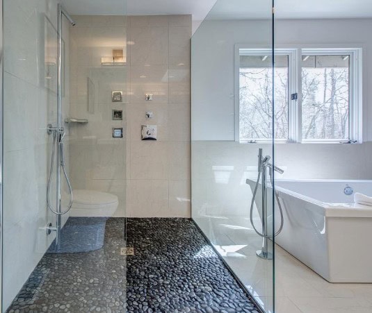 Pebble shower floor problems